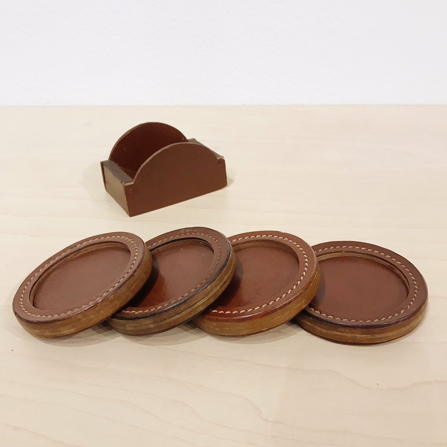 Vintage Leather Coasters
