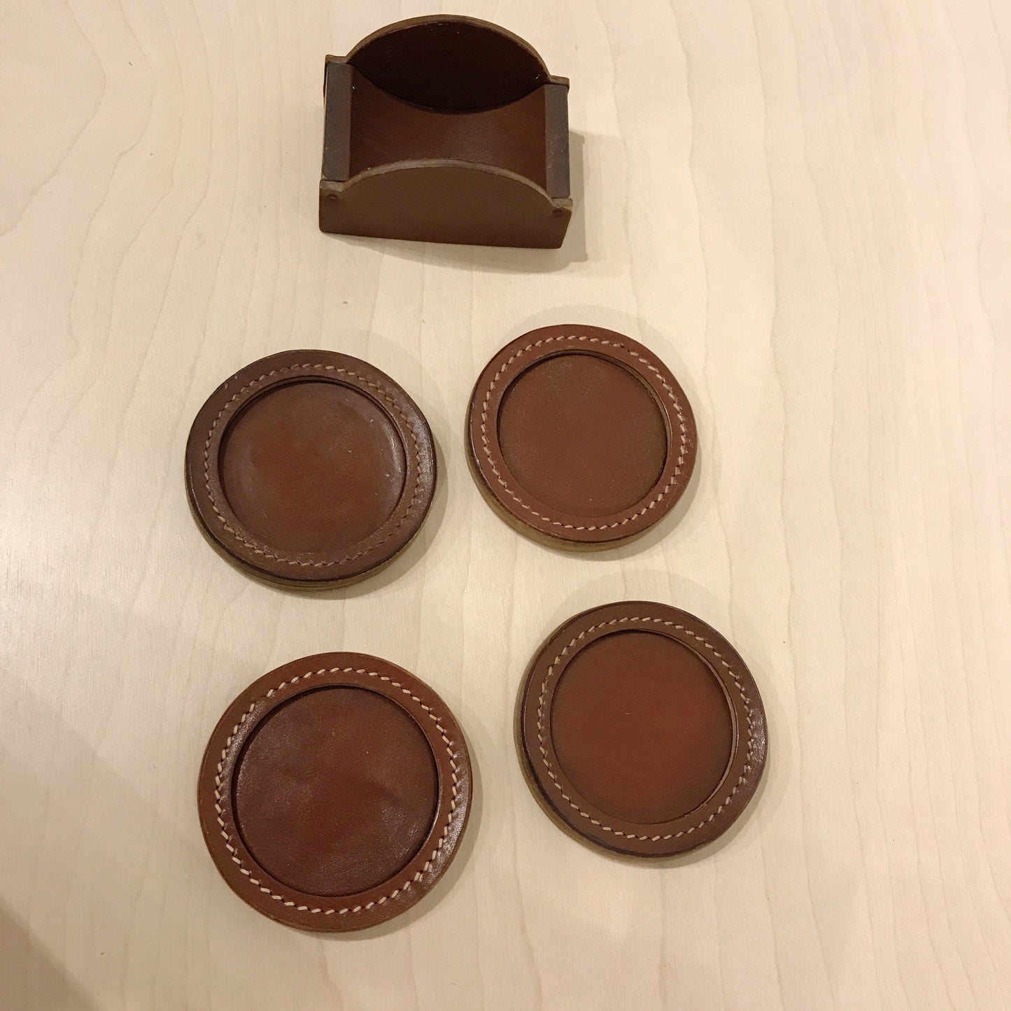 Vintage Leather Coasters