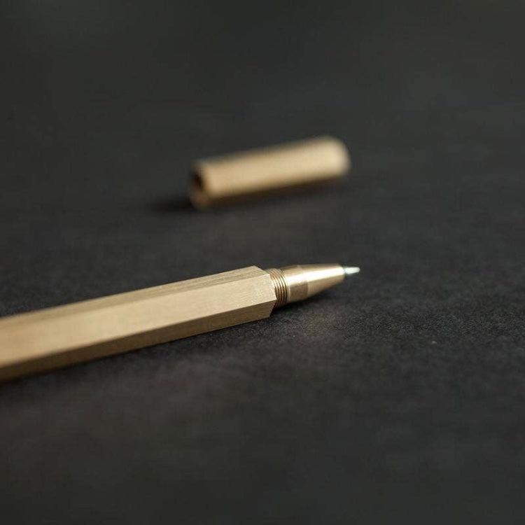 Hello Day - Hexagon Brass Rollerball Pen