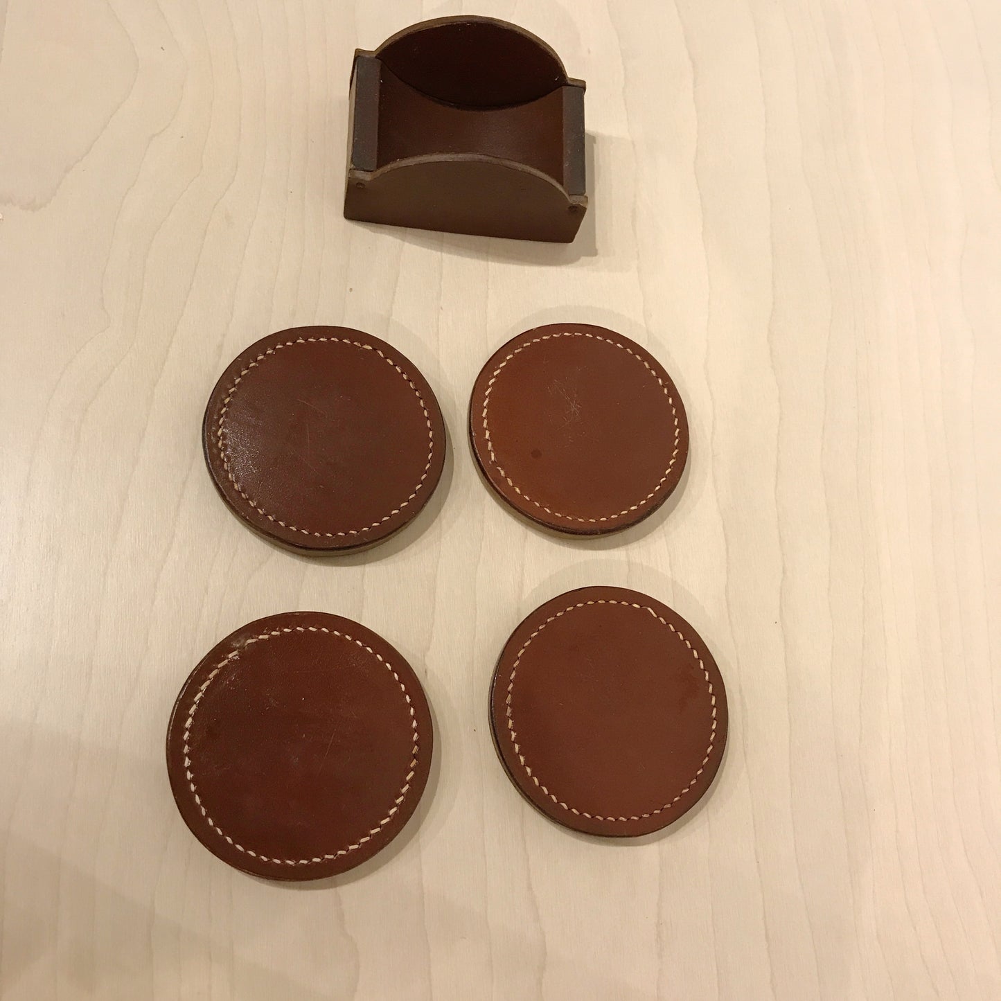 Vintage Leather Coasters