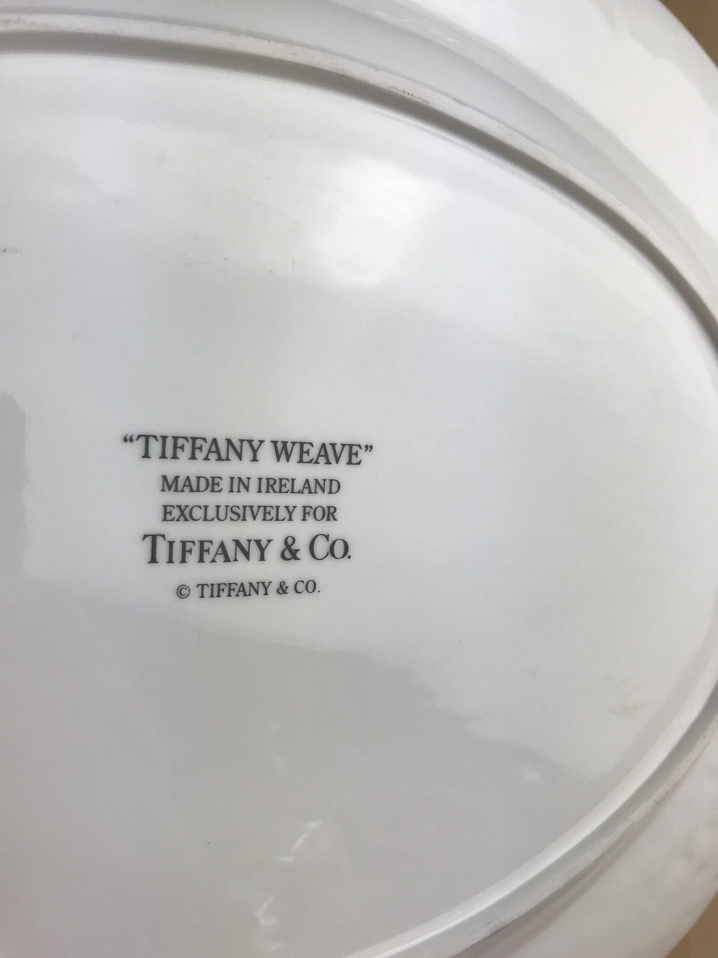 Tiffany & Co. Basket Weave Oval Serving Platter