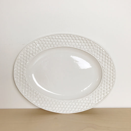 Tiffany & Co. Basket Weave Oval Serving Platter