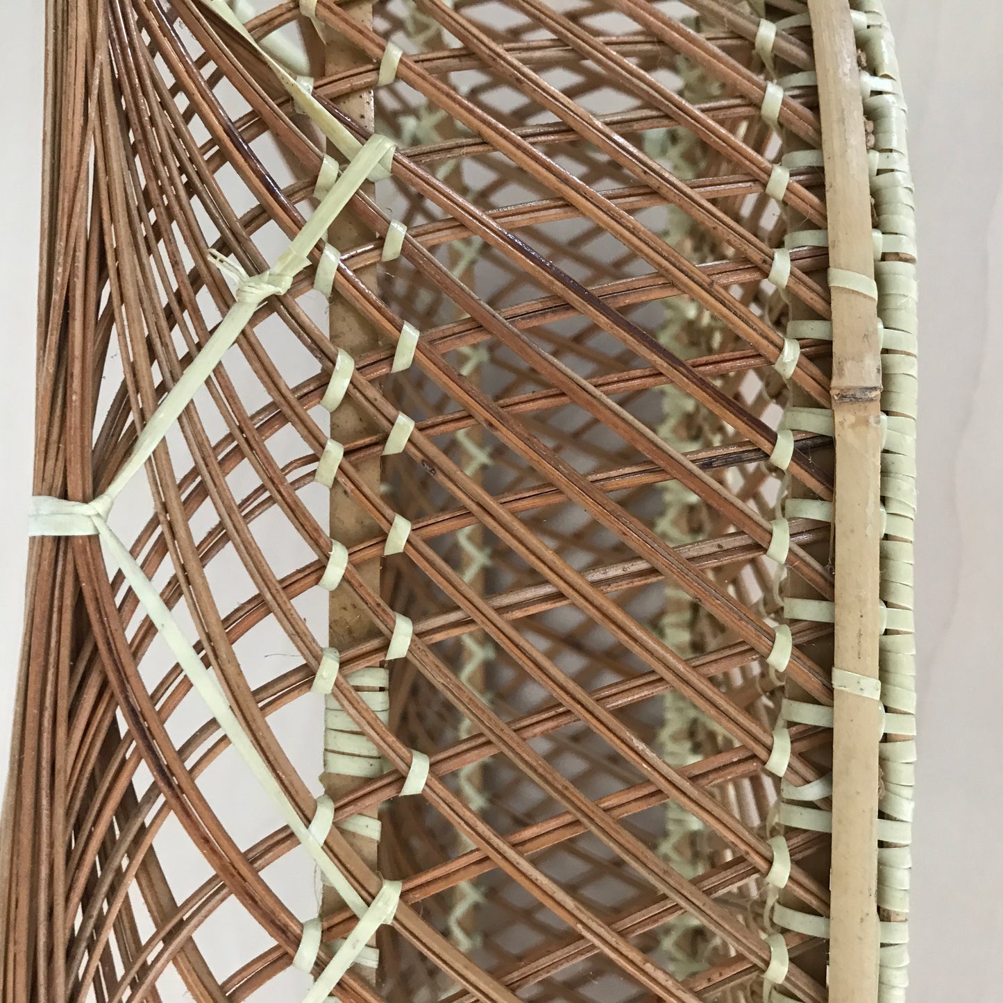 Vintage Open Weave Oblong Basket