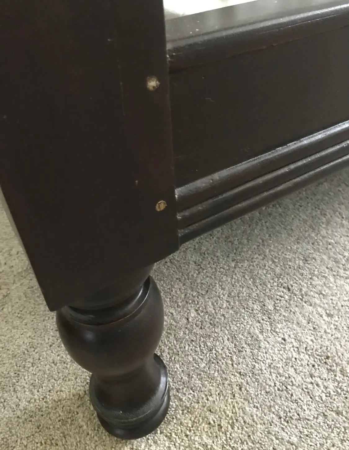 Vintage Four Poster Bed with Cane Headboard