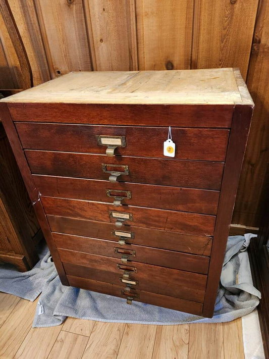 Antique Map Cabinet