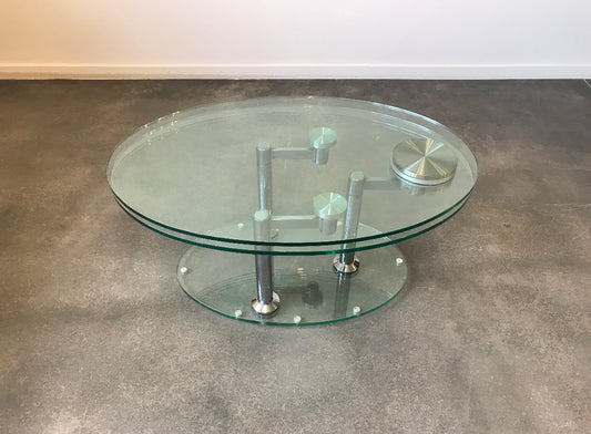 D custom kinetic glass table