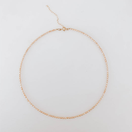 Peaches Pearl Necklace Blush