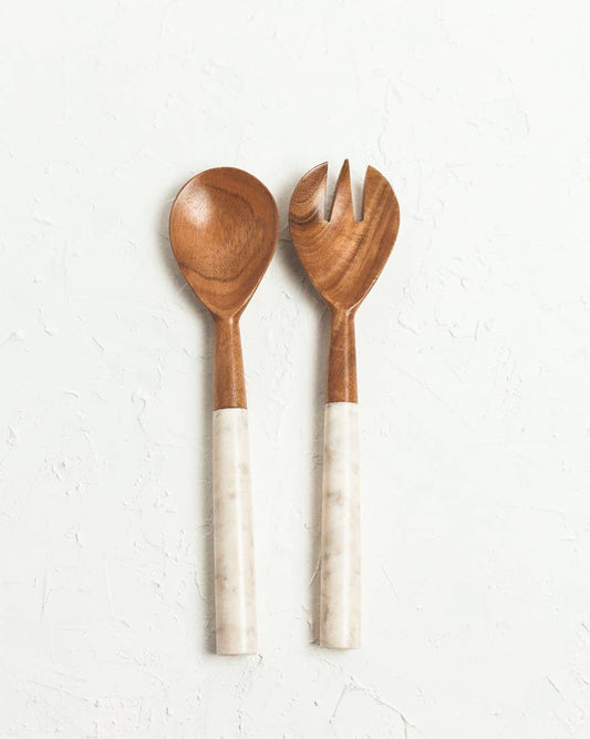 Marble Salad Servers