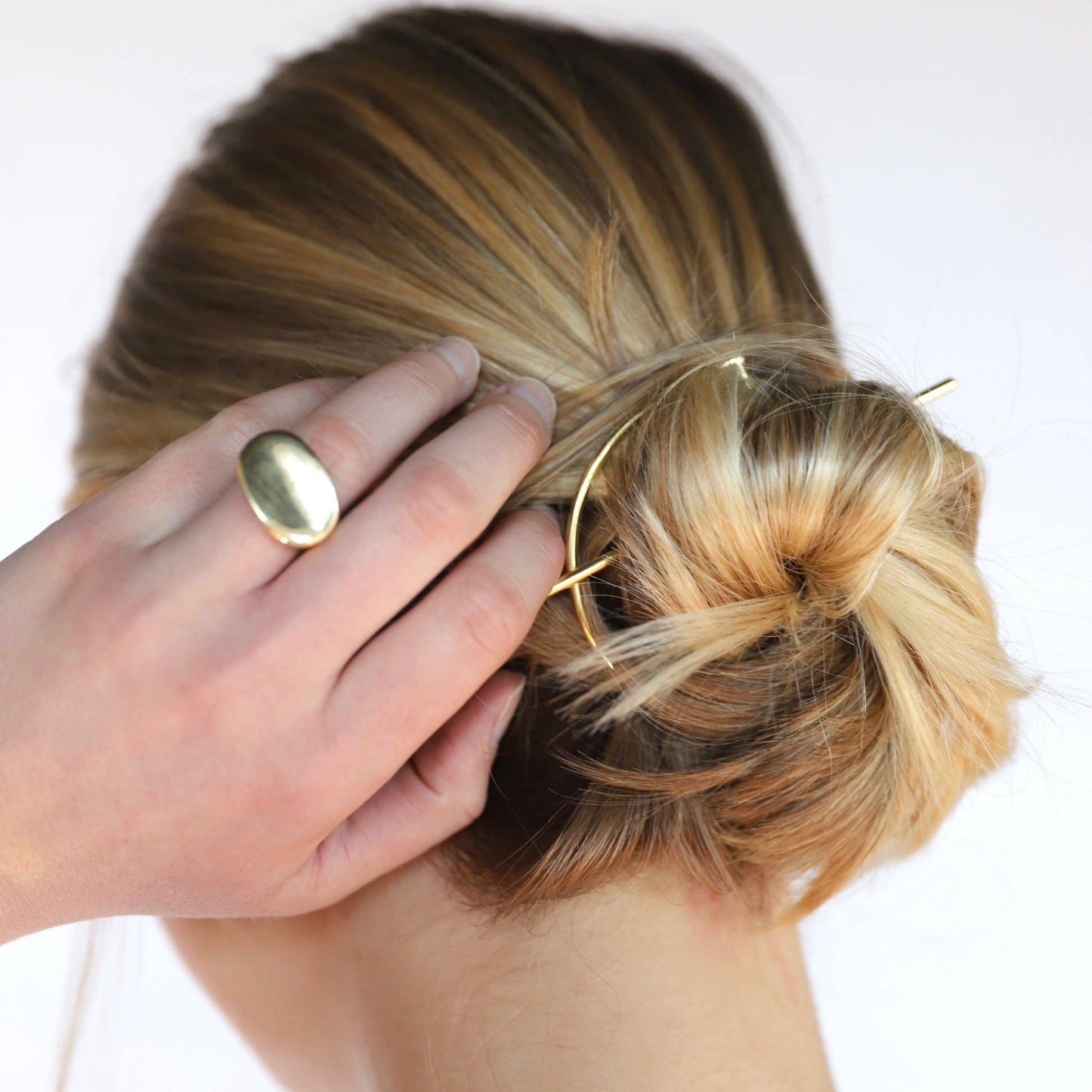 Minimalist Half-Circle Handmade Hair Pin