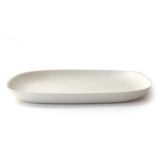 White Bamboo Dinner Plate