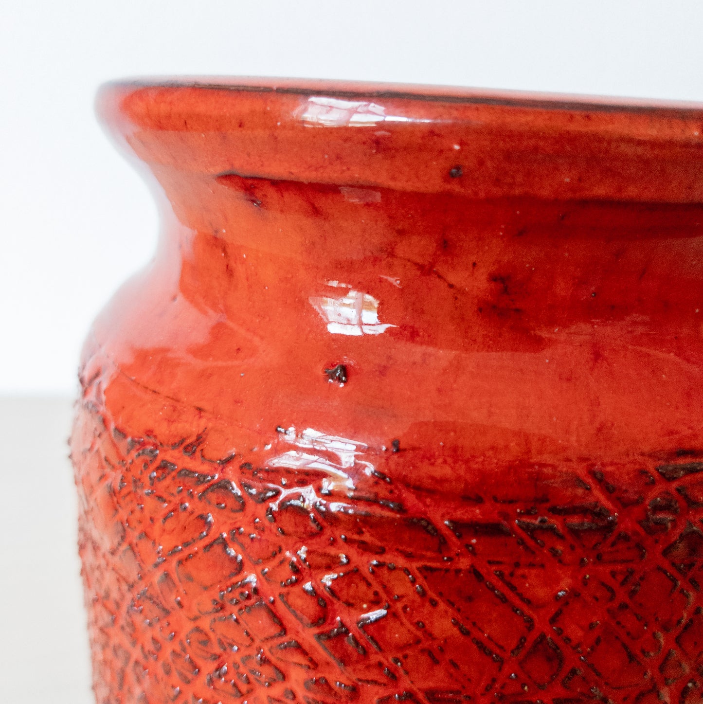 Vintage Red Stoneware Vase