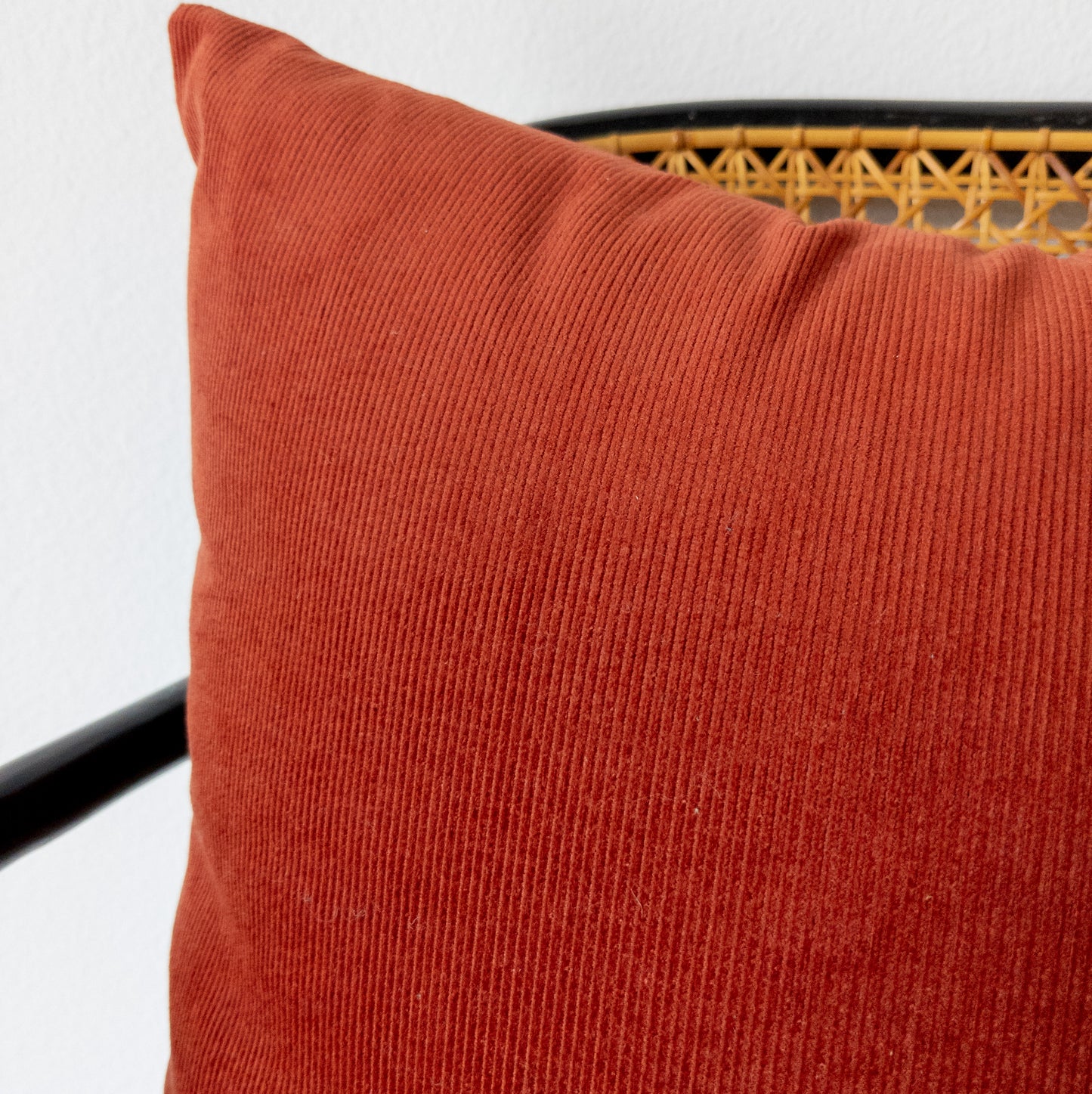 Rust Corduroy Pillow Cover