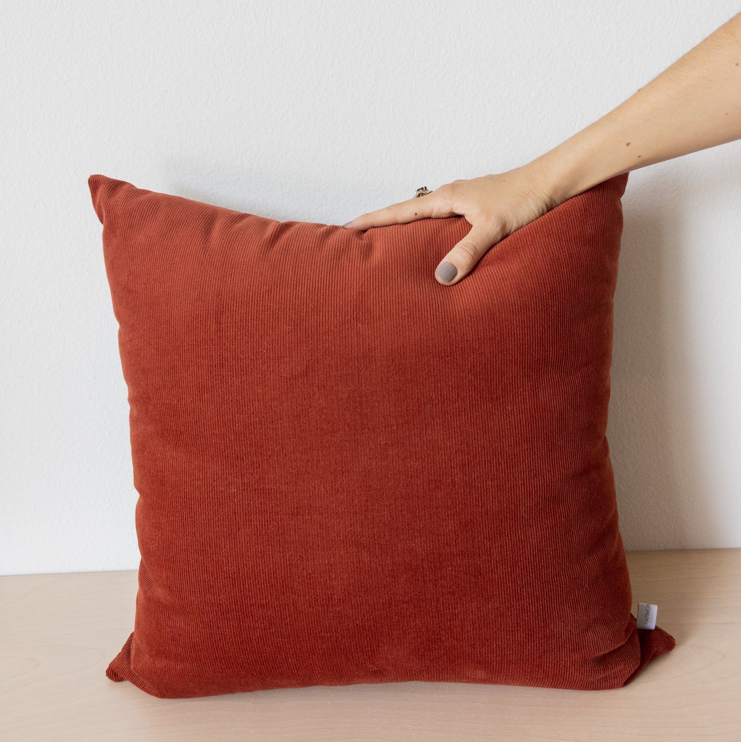 Rust Corduroy Pillow Cover