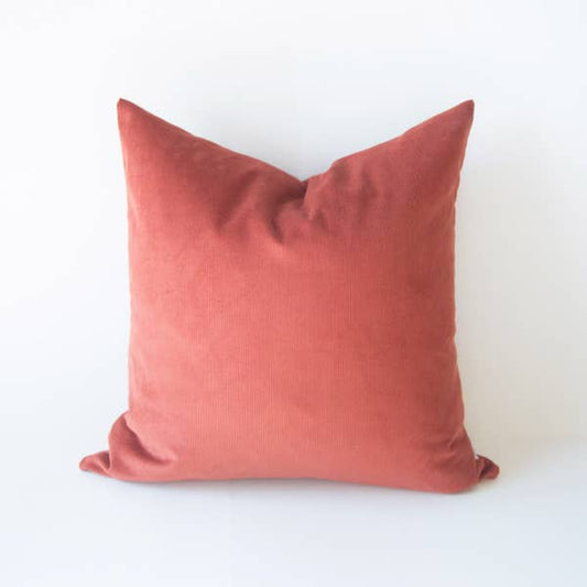 Rust Corduroy Pillow Cover