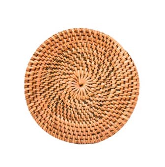 Honey Rattan Coaster Set