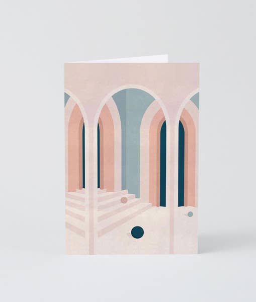 Pastel Arches Greeting Card