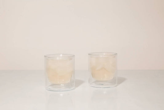 Clear Double-Walled Glass Set