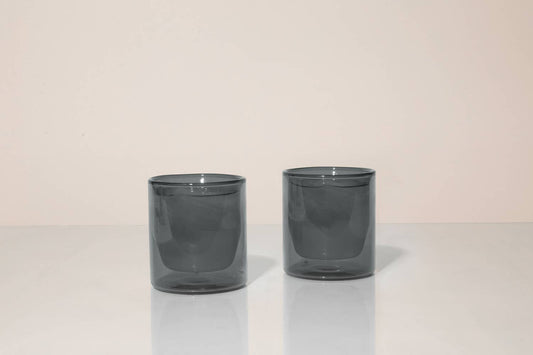 Gray Double-Walled Glass Set