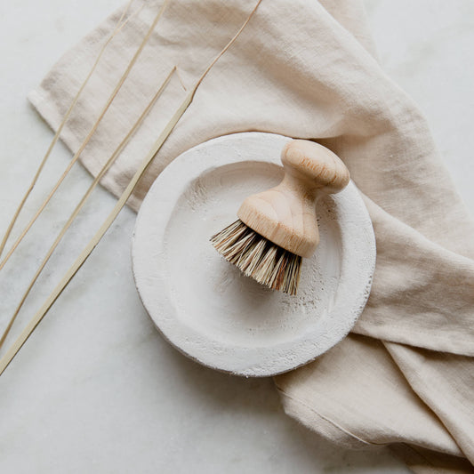 Bamboo Pot Scrubber Kitchen Brush