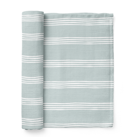 Mini Wander, LLC - Muslin Swaddle Baby Blanket – Stripe