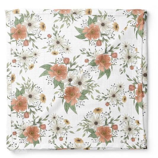 Mini Wander, LLC - Muslin Swaddle Baby Blanket – Spring Blossom