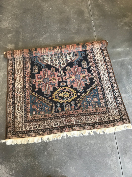 Semi-Antique Persian Hamadan Rug, 6' 4" x 4' 4"