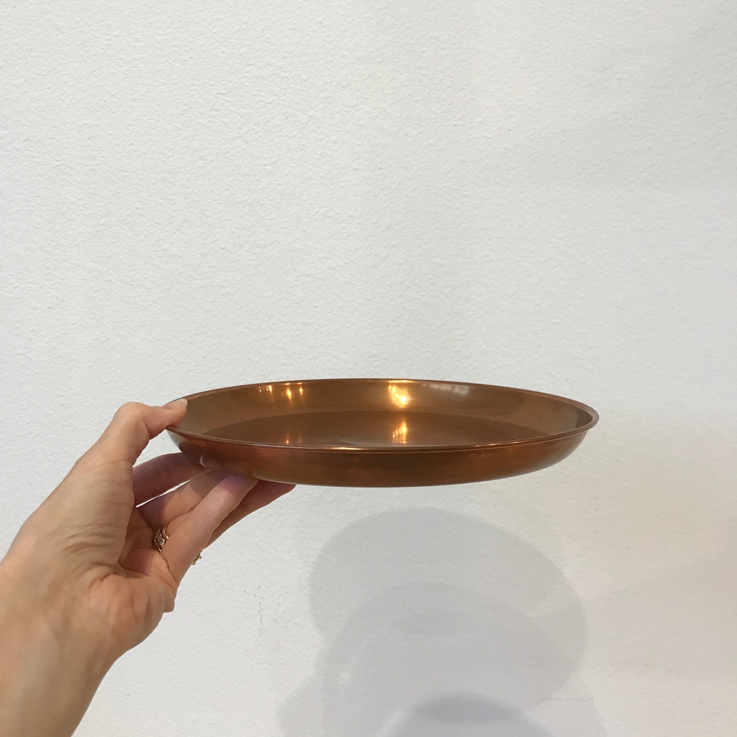 Vintage Round Copper Tray