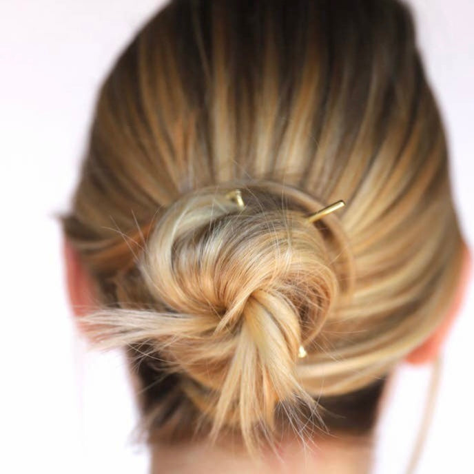 Minimalist Half-Circle Handmade Hair Pin