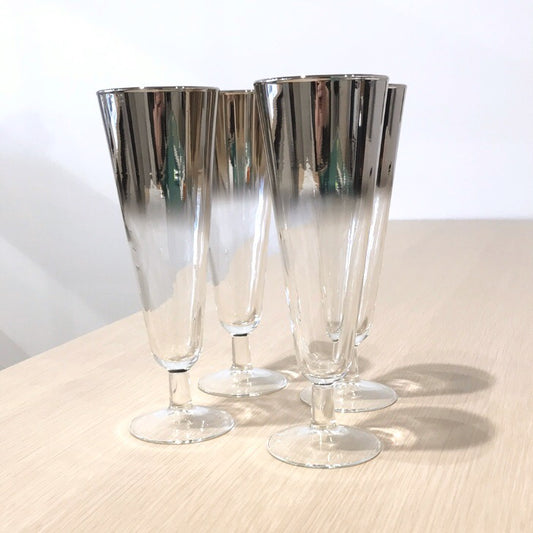 Vintage Silver Fade Tapered Glasses