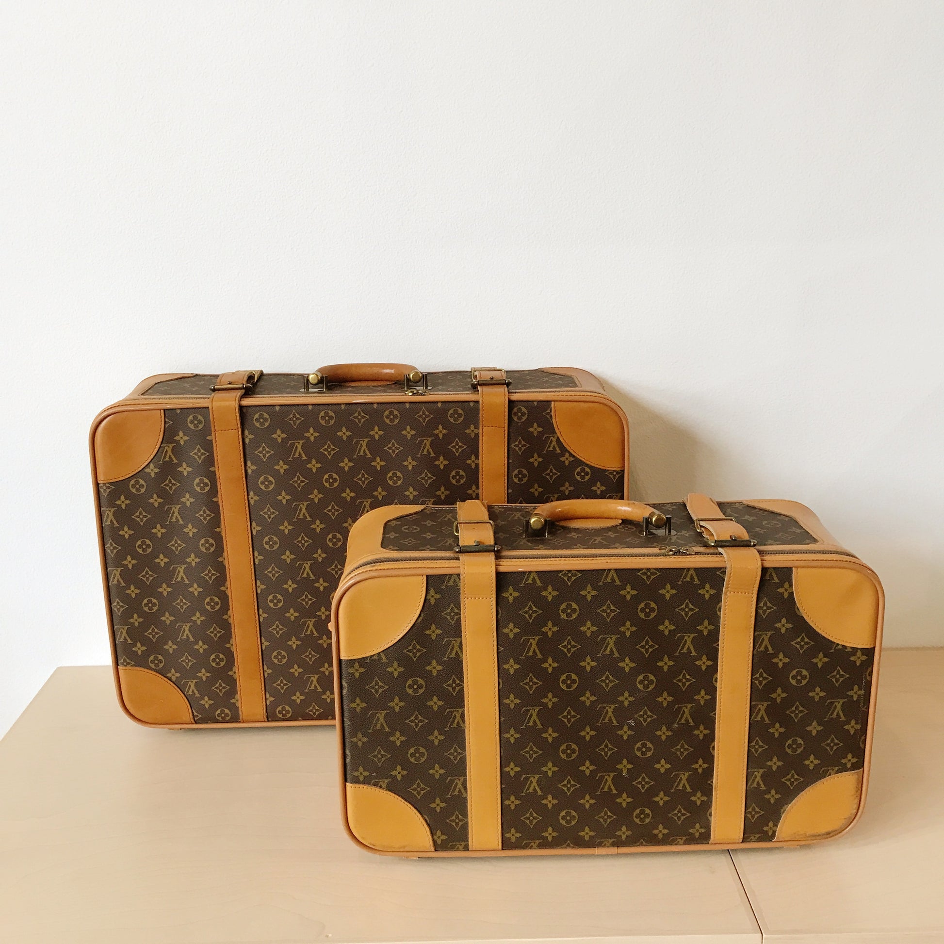 1970's Louis Vuitton Monogram Luggage Set