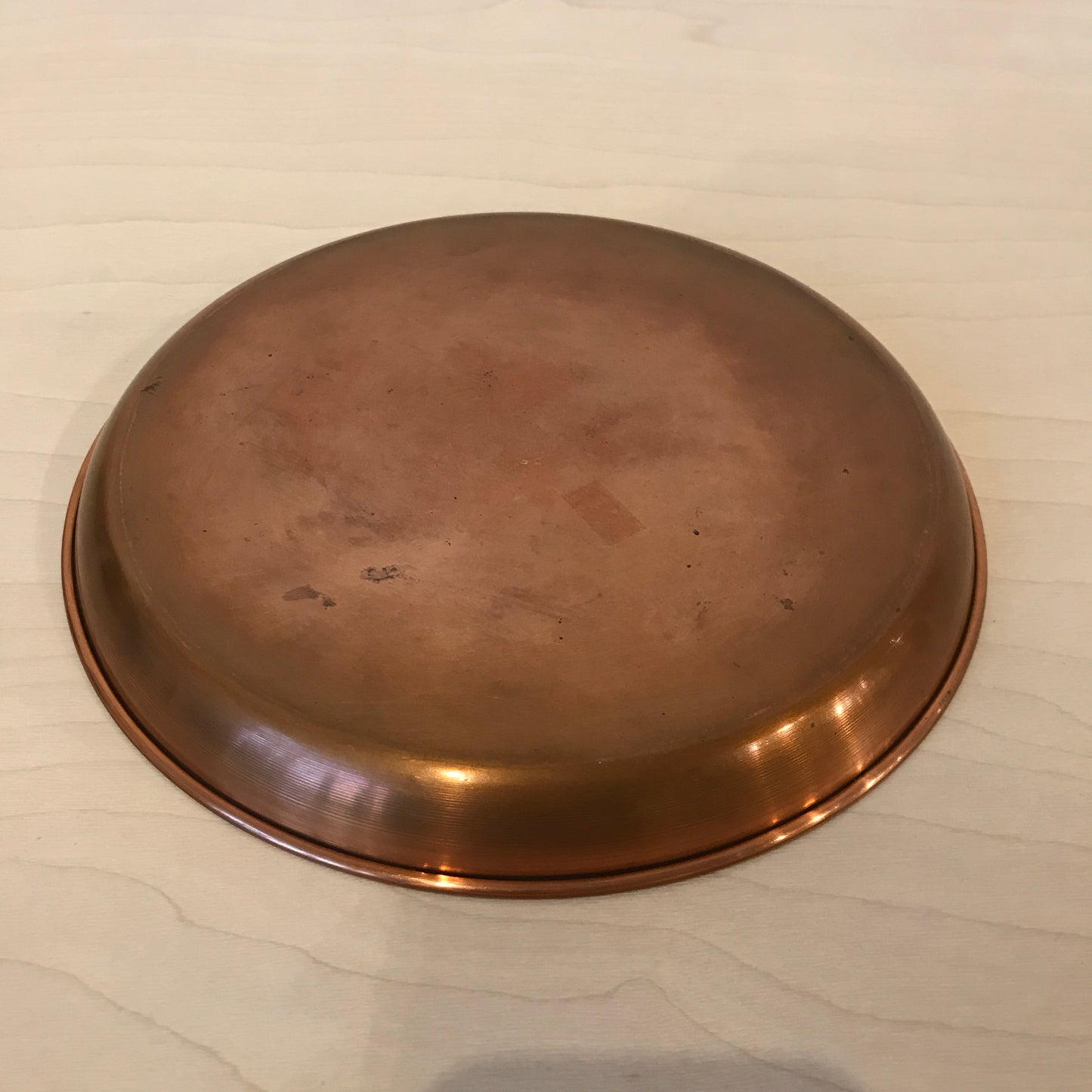 Vintage Round Copper Tray