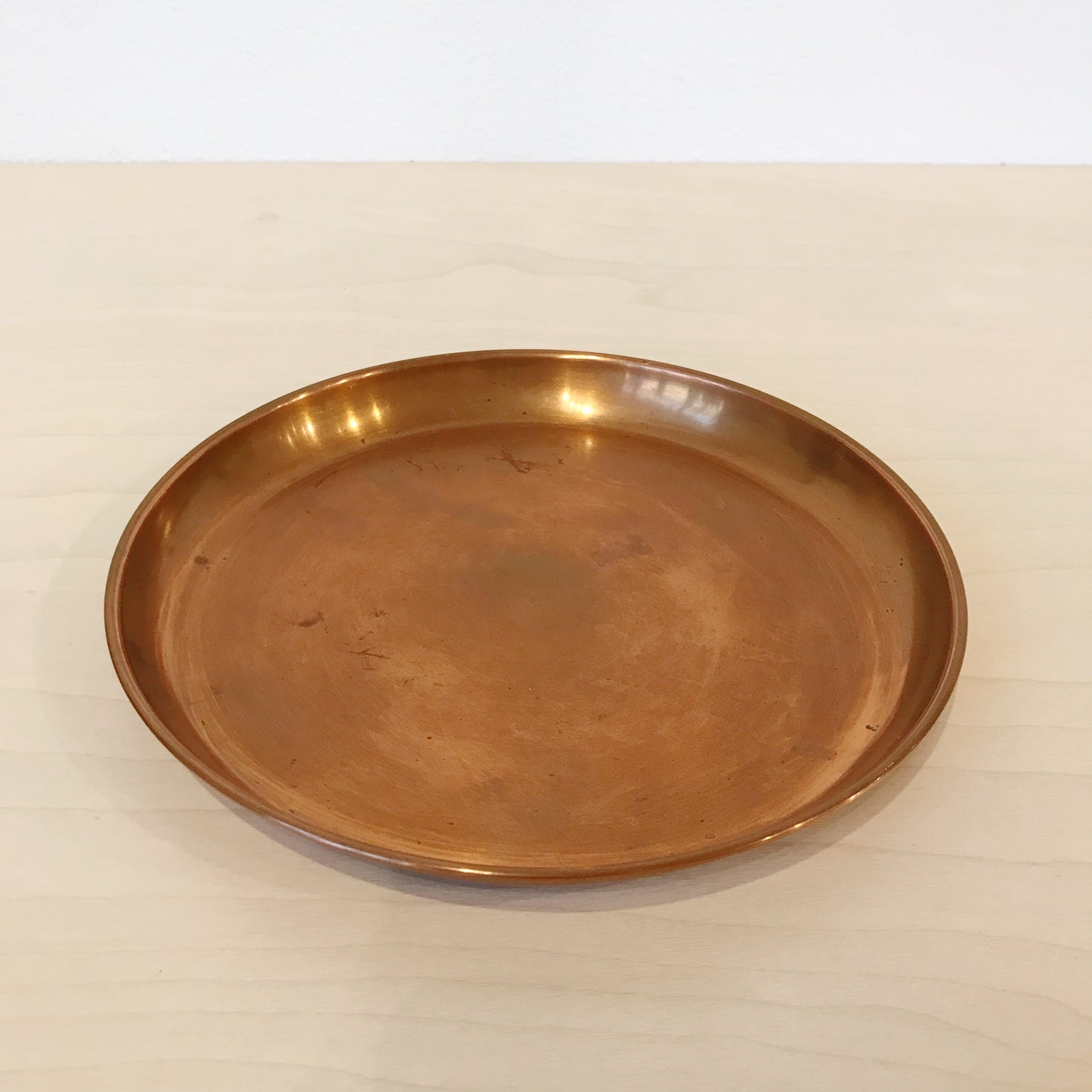 Vintage Round Copper Tray